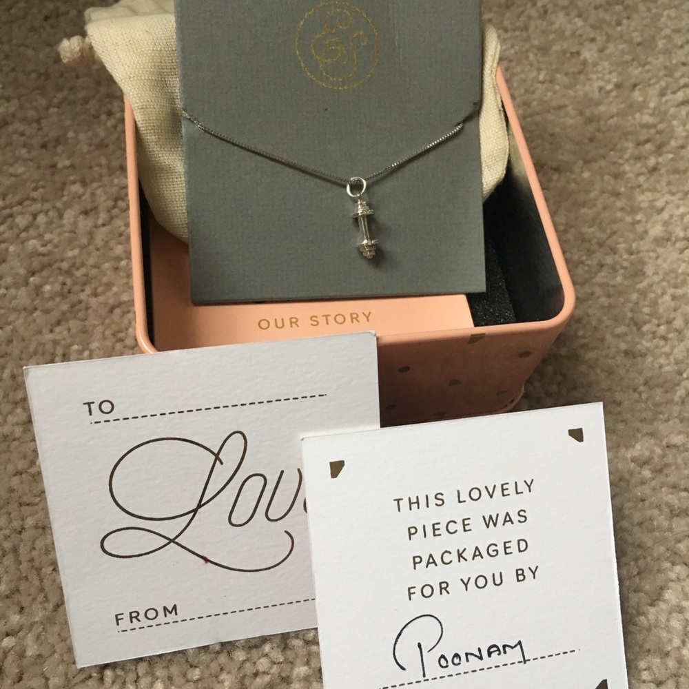 Ella Stein diamond dumbbell necklace